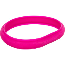 USB svítící obojek PLOCHÝ, M-L: 50cm /30mm, růžový USB svítící obojek PLOCHÝ, M-L: 50cm /30mm, růžový