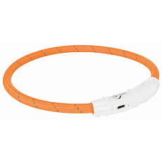 Svítící kroužek USB na krk XS-S 35cm / 7mm, oranžový Svítící kroužek USB na krk XS-S 35cm / 7mm, oranžový