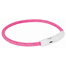 Svítící kroužek USB na krk M-L: 45cm /7mm, růžový Svítící kroužek USB na krk M-L: 45cm /7mm, růžový