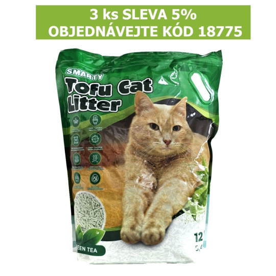 Smarty Tofu Cat Litter- Green Tea- podestýlka  5,4l/12l