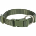 Nylonový obojek PREMIUM M-L: 35-55cm / 2cm, olivově zelená