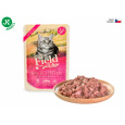 Sams Field True Meat Fillets with Turkey / Broccoli for Kittens, kapsička pro kočky 85 g (Sam's Field)