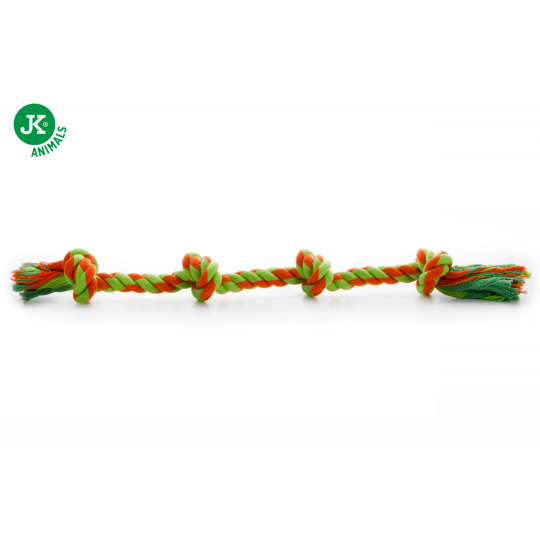 Bavlněný uzel (4 uzly), bavlněná hračka pro psy, 66 cm / 2,7cm, ideální pro aktivní hru