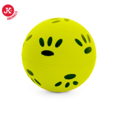 Žlutý míček - tlapky 4,7 cm, gumová hračka
