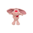 Dog VALENTINE, plyšový pes s dlouhýma ušima 28 cm, růžová 
