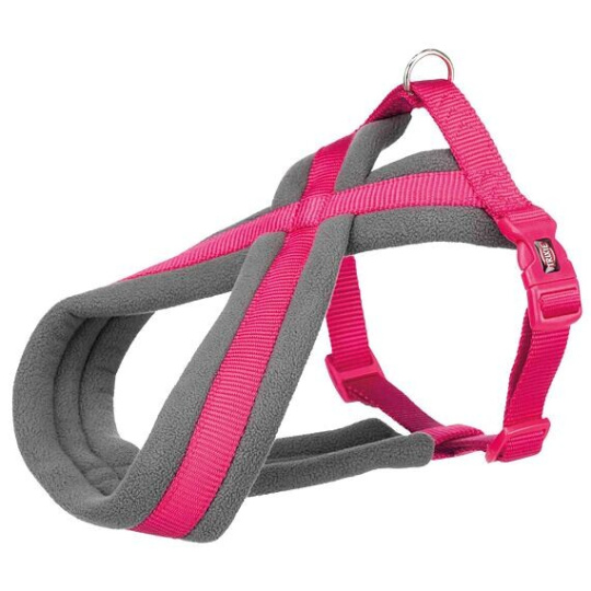 Nylonový postroj PREMIUM  podšitý 60-100cm/25mm (L)  - fuchsie