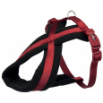 Nylonový postroj PREMIUM  podšitý 60-100cm/25mm (L)  - červená