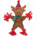 Xmas REINDEER- vánoční sob 32cm, pískací/šustící, plyš/lano