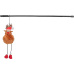 Xmas Reindeer Rod - vánoční hrací prut se sobem, 45 cm, plast/plyš