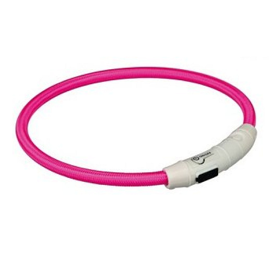 Svítící kroužek USB na krk L-XL 65 cm/7 mm růžový Svítící kroužek USB na krk L-XL 65 cm/7 mm růžový