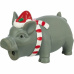 Xmas PIG -vánoční latexové prasátko,16cm, výplň polyester, šedá