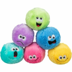 Be Eco míček smajlík 10cm, plyš se zvukem, různé barvy i výrazy
