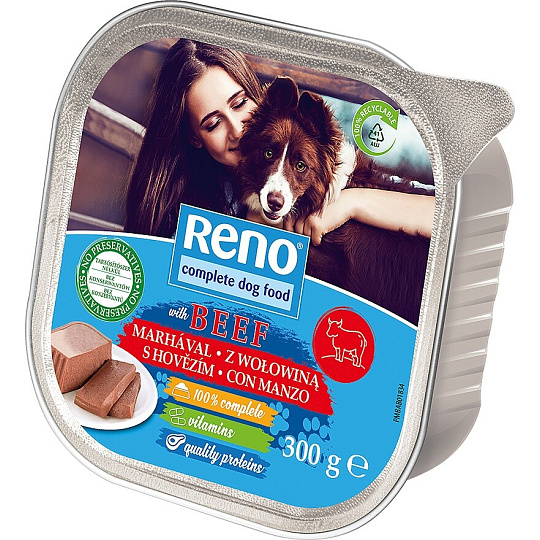 RENO Dog hovězí, vanička 300 g RENO Dog hovězí, vanička 300 g