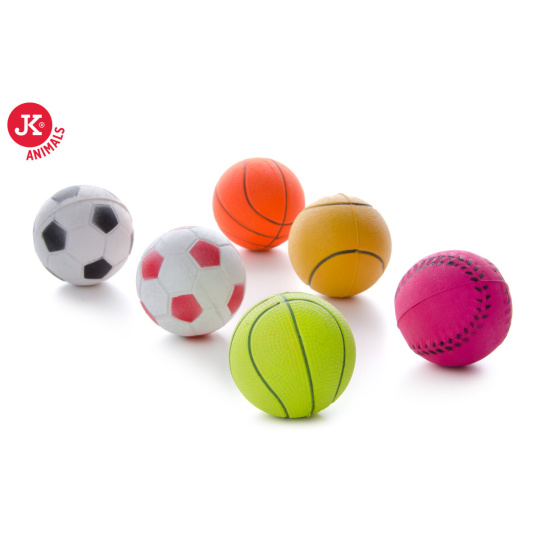 Gumové míčky v síťce mix - 6,3 cm - 6 ks, gumová hračka