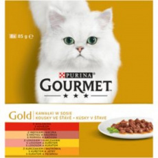Gourmet konzerva 8x85g mix kousky ve šťávě  
