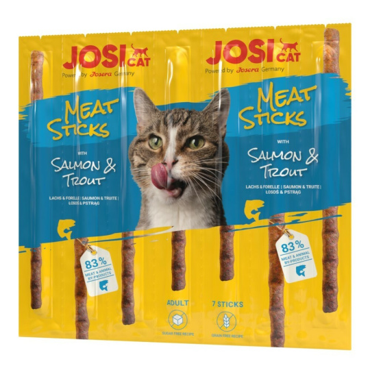 JosiCat 35g Meat Sticks Salmon/Trout 7x5g