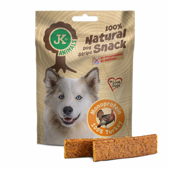 JK ANIMALS 100% Natural Snack, Monoprotein Turkey, 100% KRŮTÍ, 100 g JK ANIMALS 100% Natural Snack, Monoprotein Turkey, 100% KRŮTÍ, 100 g