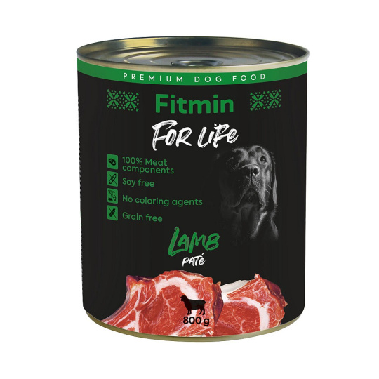 Fitmin For Life konzerva pro psy 400g,jehně paté