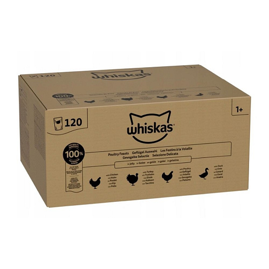 Whiskas 85gx 120ks kapsička drůbeží hody v želé cat