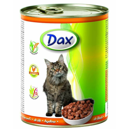 Dax Cat kousky drůbeží, konzerva 830 g 