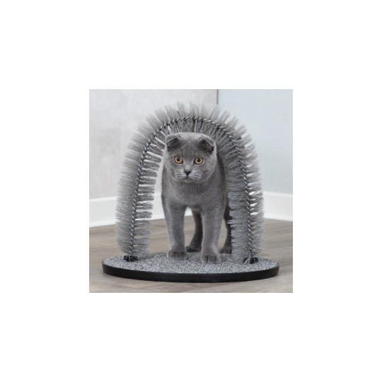 Masážní oblouk pro kočky 36 x 33 cm šedý Masážní oblouk pro kočky 36 x 33 cm šedý