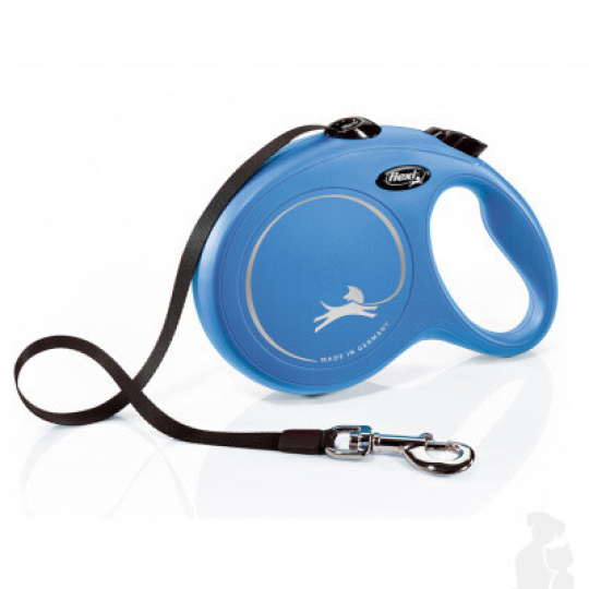 Vodítko FLEXI Classic New L pásek 8m/50kg modrá