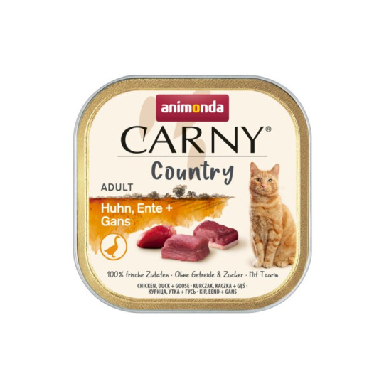 ANIMONDA CARNY Country Adult kuře,kachna a husa,paštika pro kočky 100g