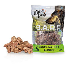 KIDDOG B.A.R.F. 100 % Rabbit Lungs freeze dried - králičí plíce sušené mrazem 180 g