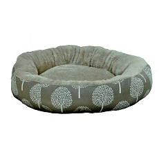 Pelíšek JUKO plyš - kruhový, vzor Strom vel. S 53 x 10 cm