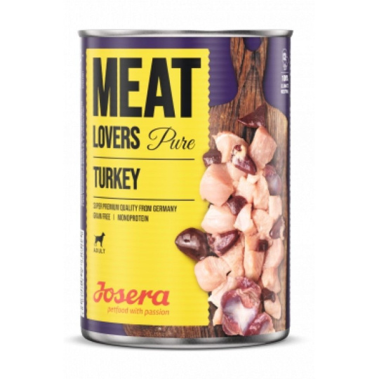 Josera dog 400g Meat Lovers Pure Turkey (krůtí)