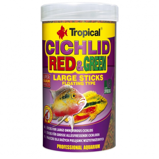 Tropical Cichlid Red+green 250ml large stick