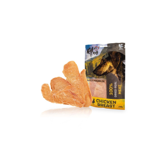KIDDOG SUPER PREMIUM 100% kuřecí prsa, tenké plátky 50 g