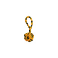 Přetahovadlo s uzlovaným míčem HipHop ROPE ø 7cm /20 cm, neon oranžová, černá, žlutá