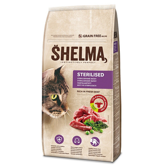 SHELMA Cat Sterilised Beef GF 8 kg SHELMA Cat Sterilised Beef GF 8 kg