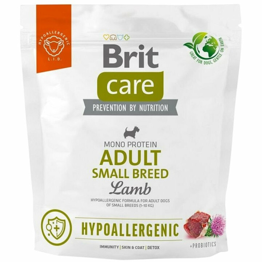 BRIT Care Dog Hypoallergenic s jehněčím Adult small breed 1kg