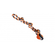 Dvojité lano bavlněné HH 3 knoty 60 cm / 450 g šedo,oranžová