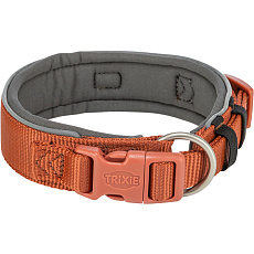 PREMIUM obojek extra široký, M-L: 40-48cm/40mm, rezavá/grafit
