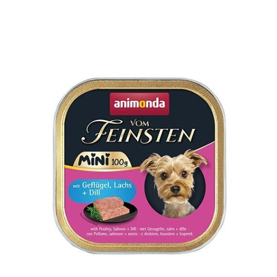 ANIMONDA paštika Vom Feinsten MINI - drůbeží, losos, kopr pro psy 100 g
