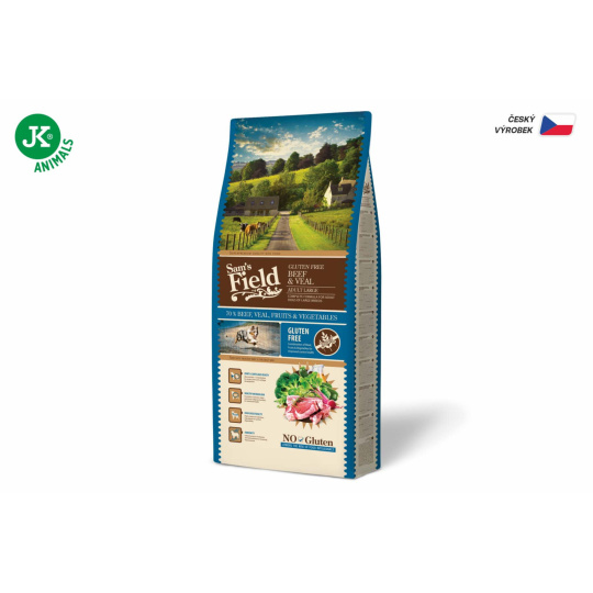 Sams Field Gluten Free Beef & Veal Adult Large, 13 + 2,5 kg
