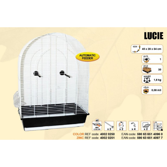 Klec LUCIE - chrom 450x320x640mm