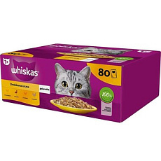 Whiskas 85gx 80ks kapsička drůbeží výběr v želé catb