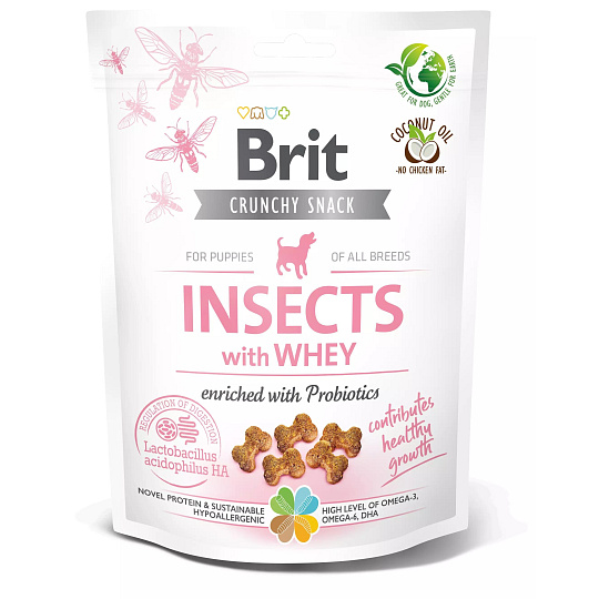 Brit Care Dog Crunchy Crack.Insec.Puppy Whey Prob 200g