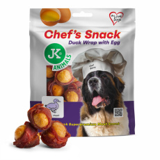 JK ANIMALS Chef's Meat Snack, sušený kachní wrap s vajíčkovými žloutky, 200 g JK ANIMALS Chef's Meat Snack, sušený kachní wrap s vajíčkovými žloutky, 200 g