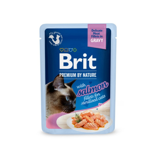 Brit Premium Cat Delicate Fillets in Gravy with Salmon for Sterilised 85 g