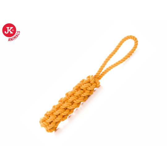 Bavlněné přetahovadlo oranžové 40 cm, bavlněná hračka