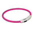 Svítící kroužek USB na krk XS-S 35 cm/7 mm růžový