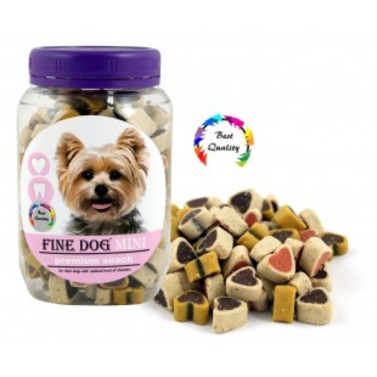 Fine dog mini srdíčka soft mix 280g dóza Fine dog mini srdíčka soft mix 280g dóza