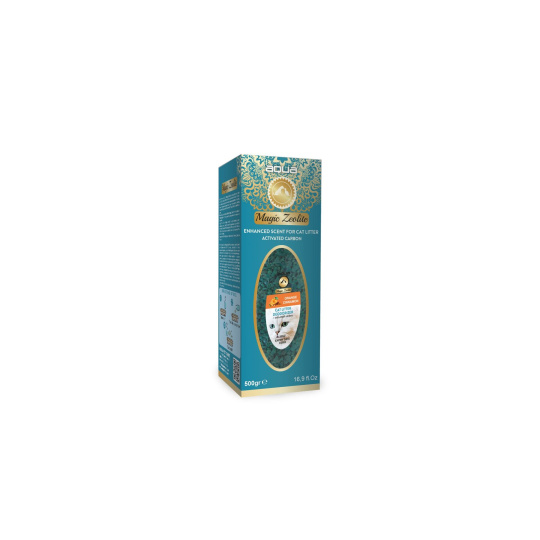 AGUA Magic Zeolite ORANGE/CINAMON-granulovaný deodorant pro kočičí WC,500g
