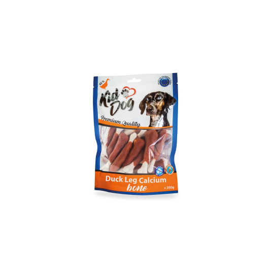 KIDDOG kachní stehýnko s kalciovou kostičkou 250g KIDDOG kachní stehýnko s kalciovou kostičkou 250g