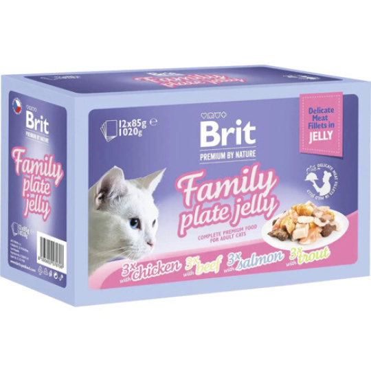Brit Premium Cat D Fillets in Jelly Family Plate 1020g